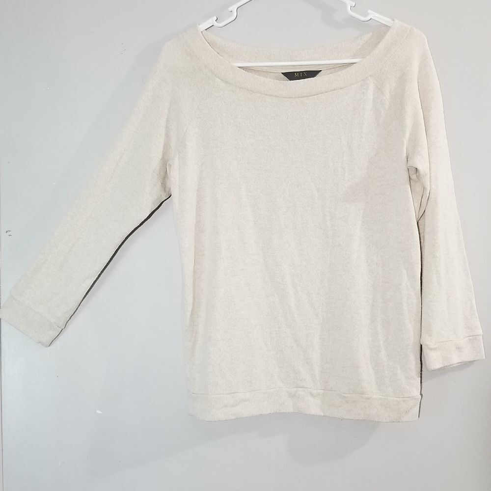 Mix by 41hawthorn size small cream 3/4 sleeve top